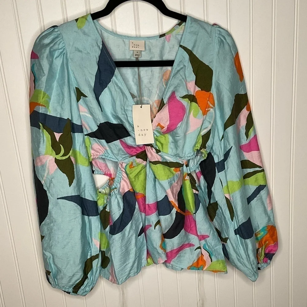 A new day abstract print Top Size Small